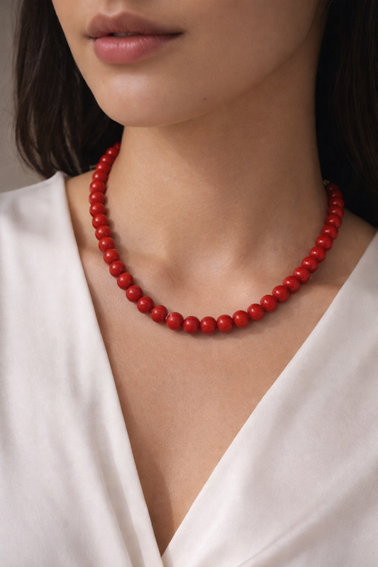 Coral Bead Necklace