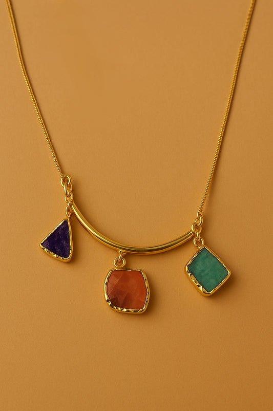 Rough stone necklace