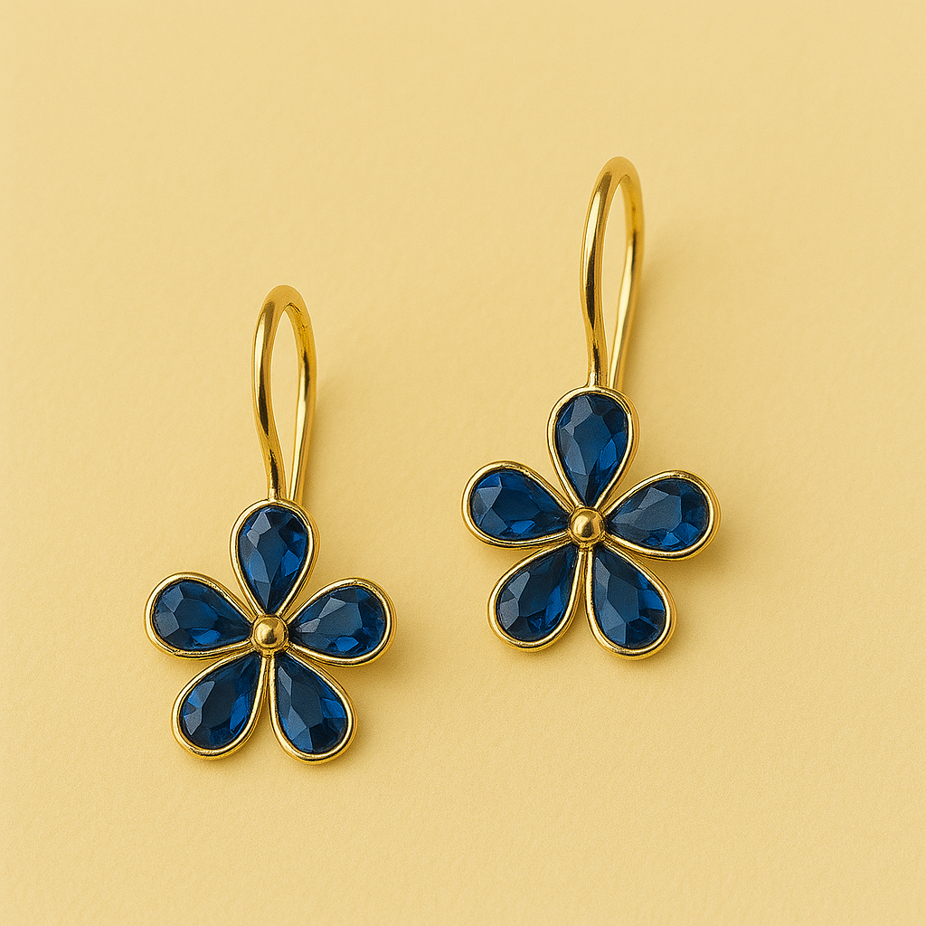 Daisy Flower Loop Earrings