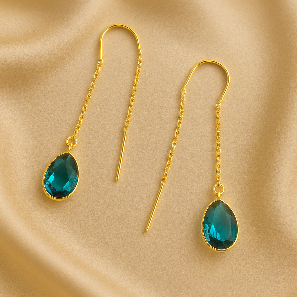 Needle thread Earring