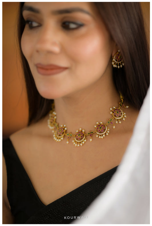 Royal Blossom Kundan Set