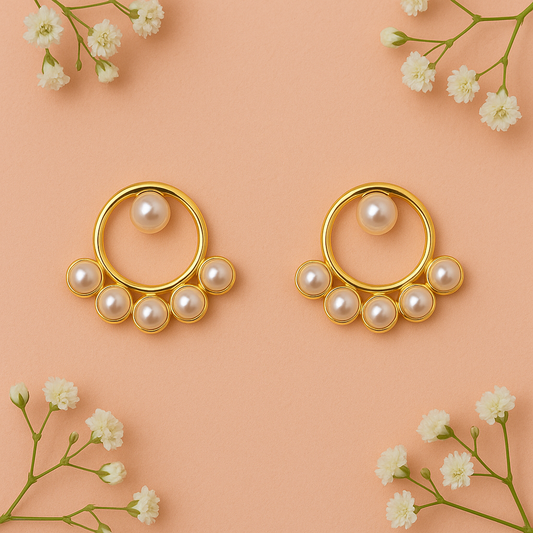 Tiny Pearl earring studs