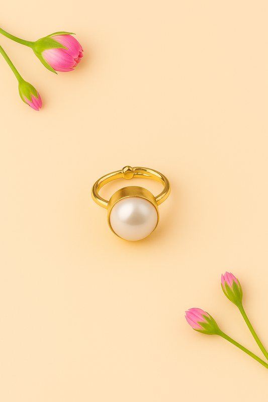 Real Water Pearl Ring