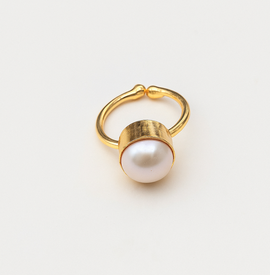 Real Water Pearl Ring