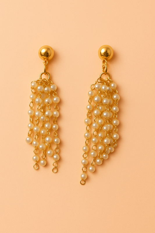 Pearl tassel earring