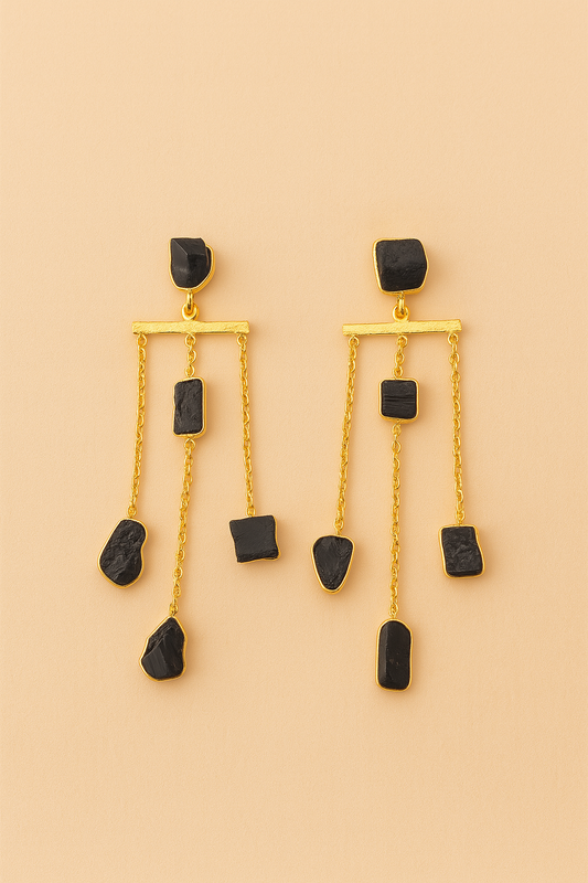 Precious Rough Waterfall Earrings