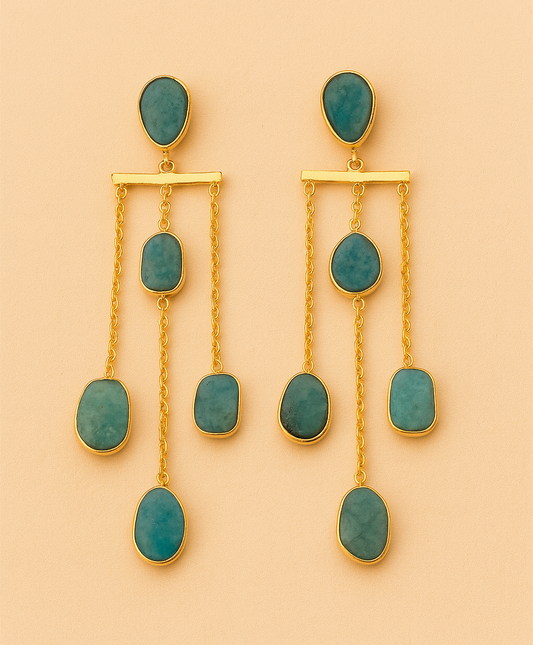 Precious Rough Waterfall Earrings