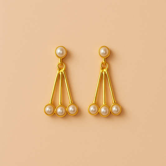 Pearl trio studs
