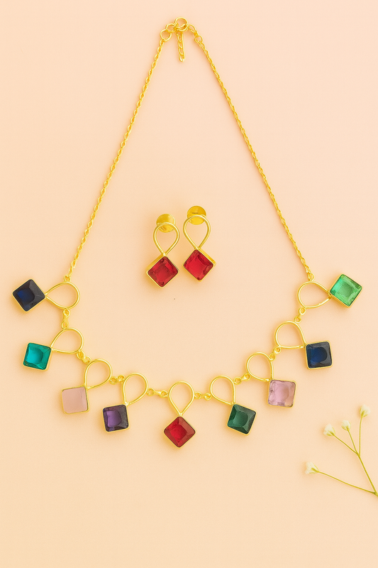 Cascading Gemstone Drop Set