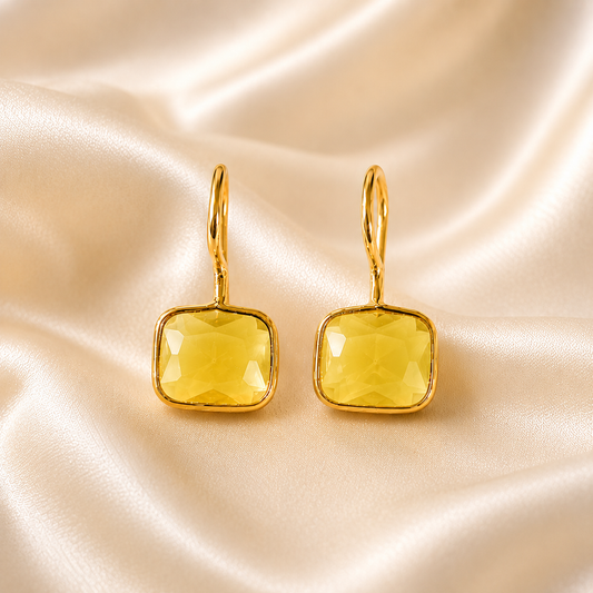 Elara Gemstone Drop Earrings