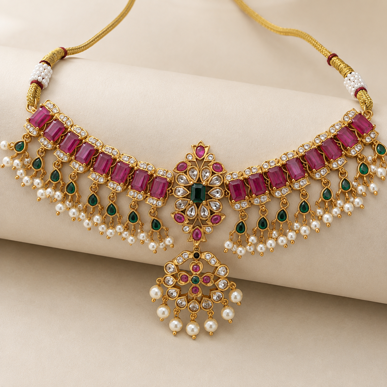 Jaipuri Jadau Kundan Choker Set