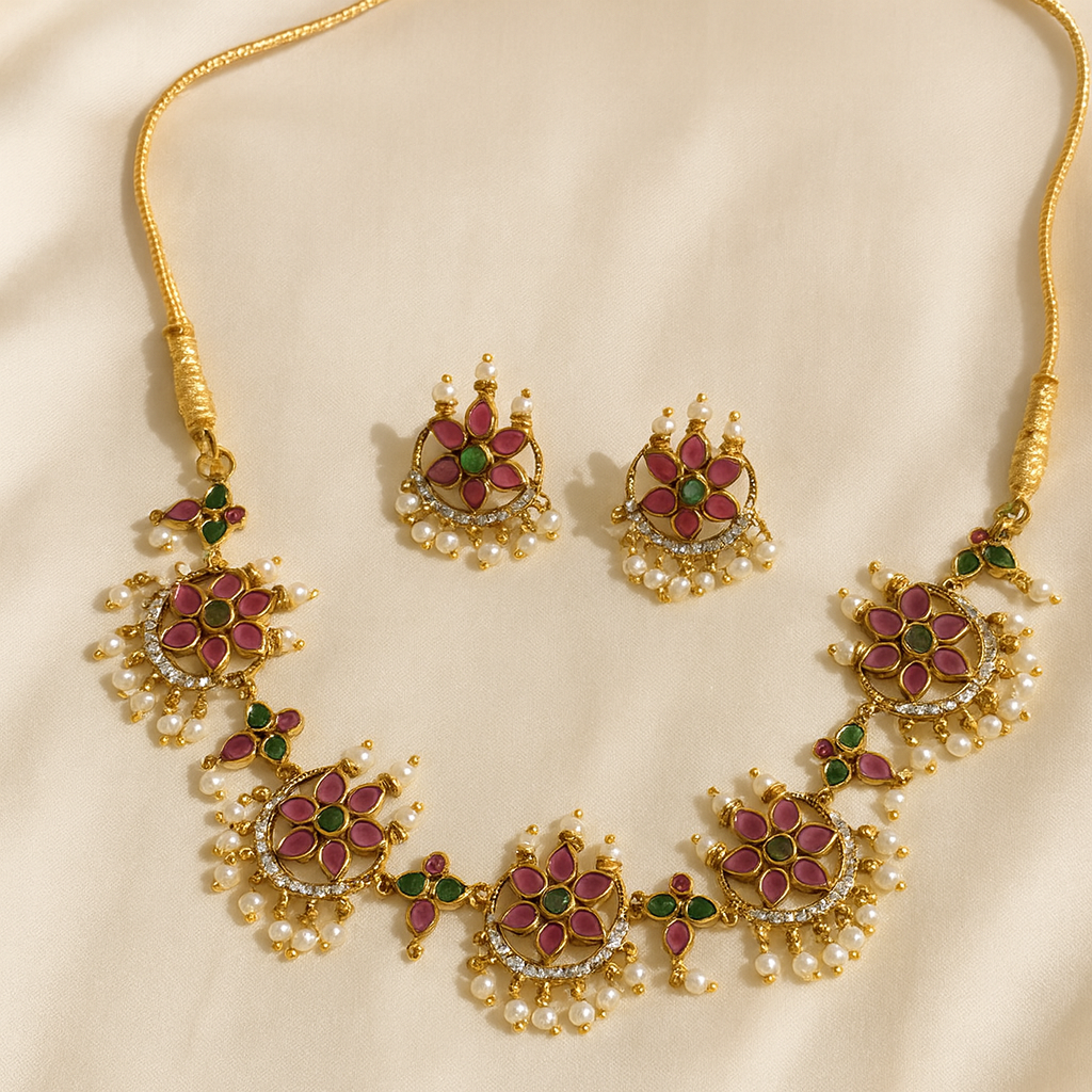 Royal Blossom Kundan Set