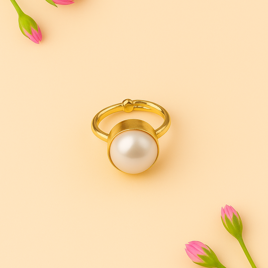 Real Water Pearl Ring