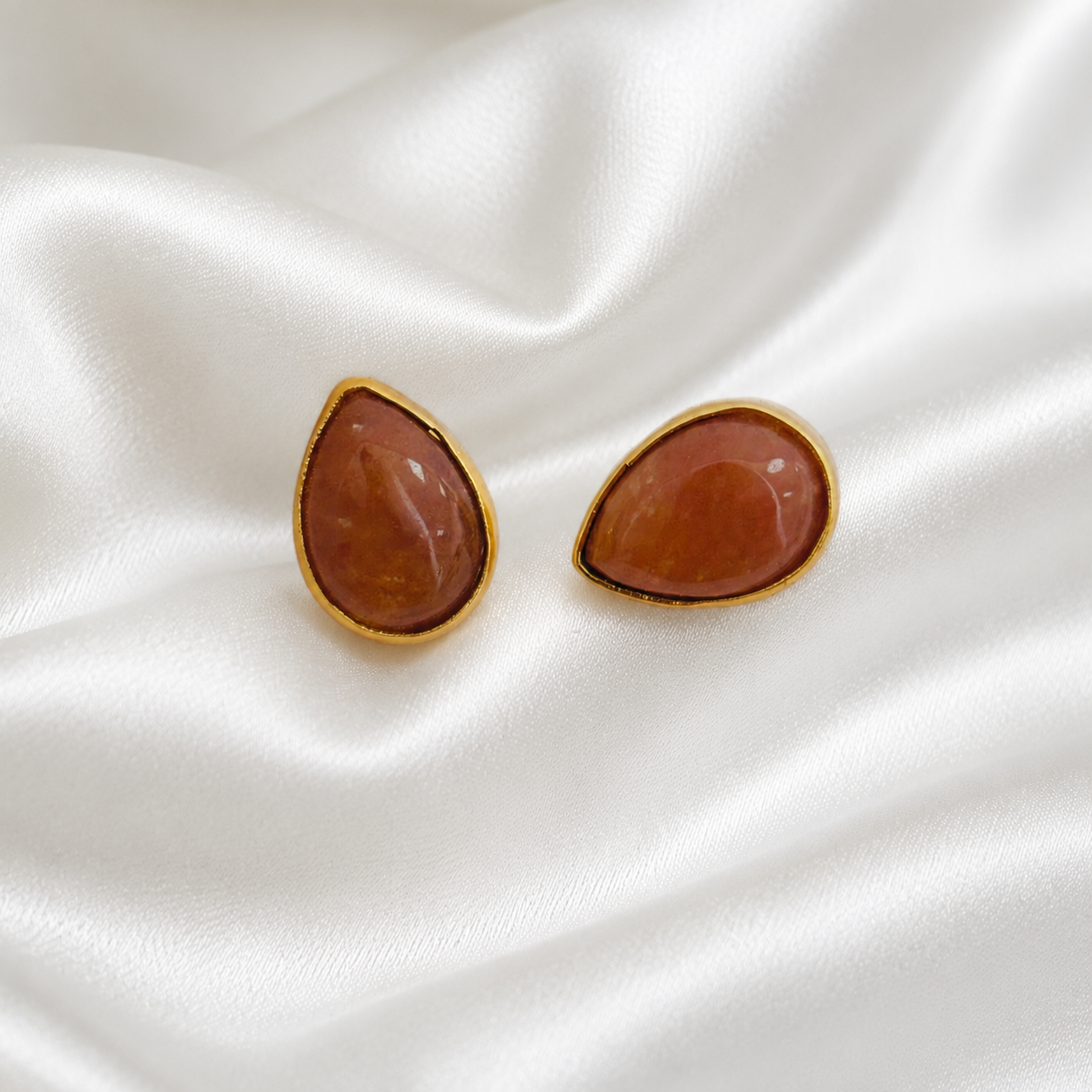 Teardrop Stone Studs