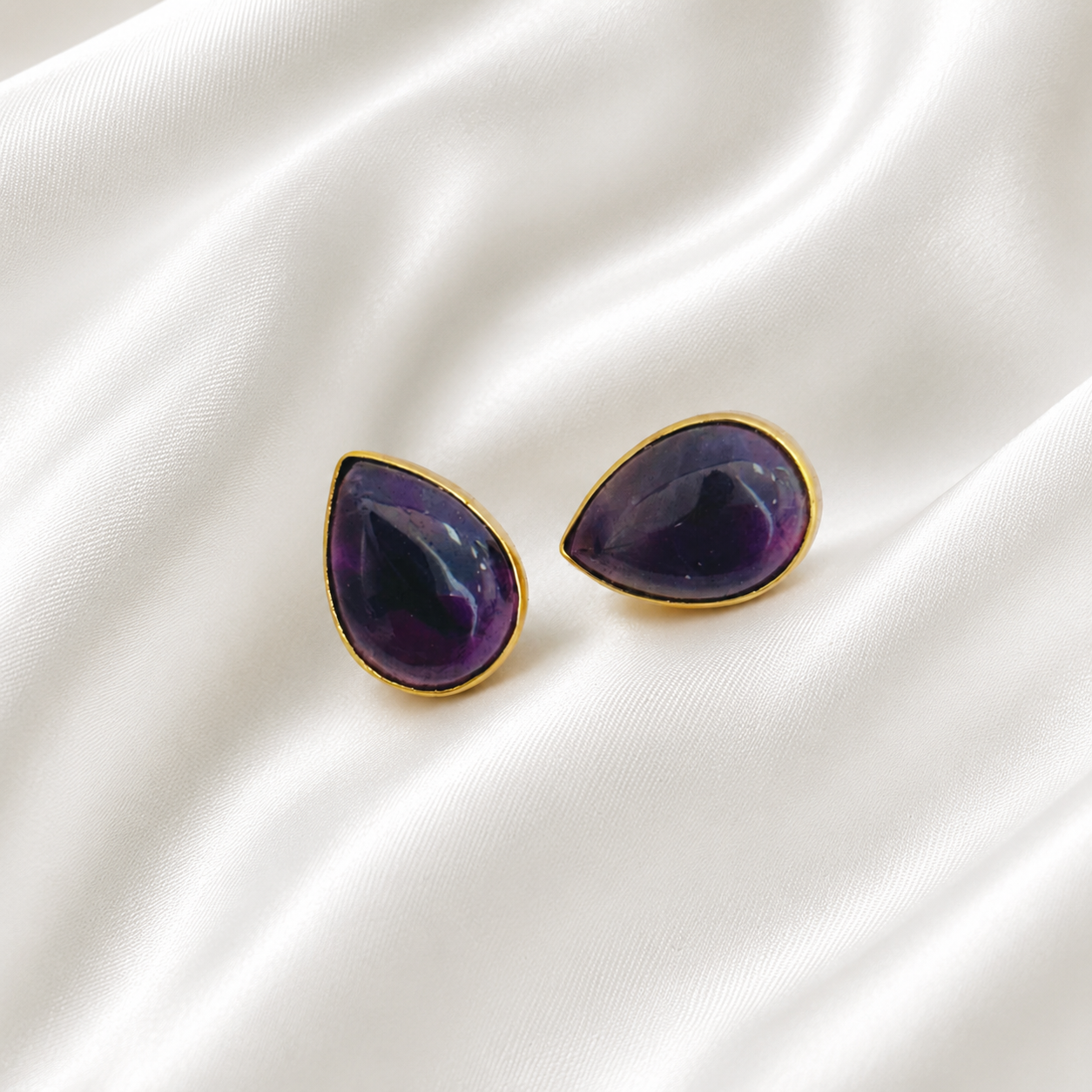 Teardrop Stone Studs