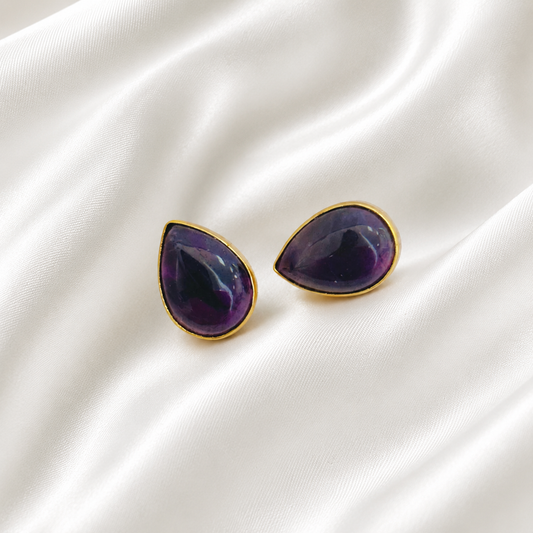 Teardrop Stone Studs