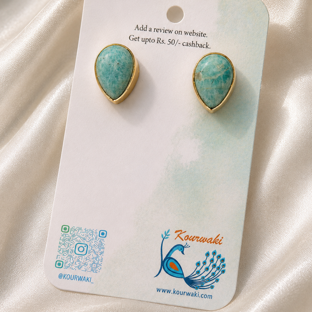 Teardrop Stone Studs