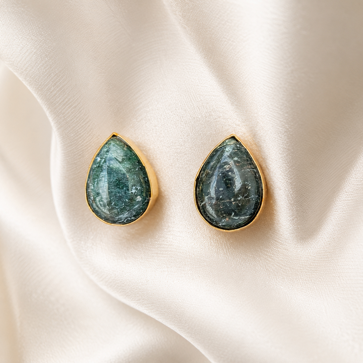 Teardrop Stone Studs