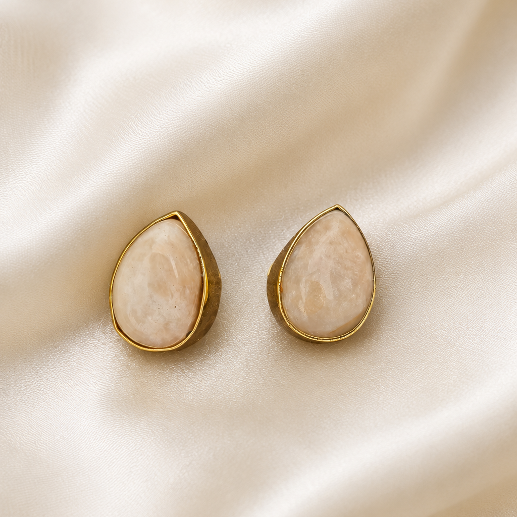Teardrop Stone Studs