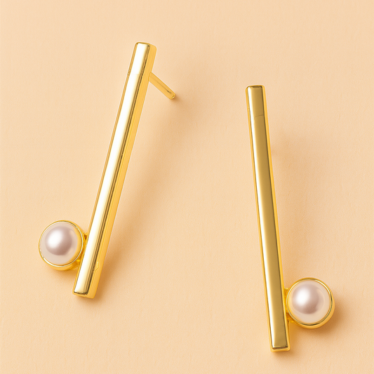 Pearl long studs