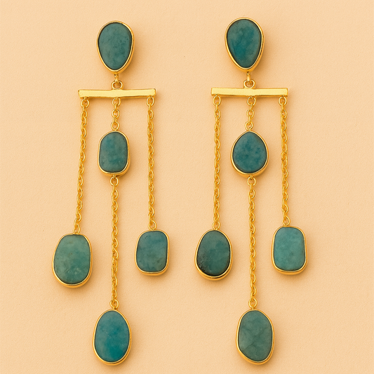 Precious Rough Waterfall Earrings