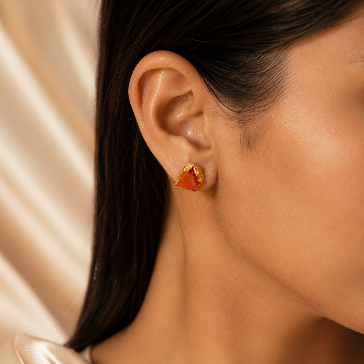 Carnelian Glow Studs
