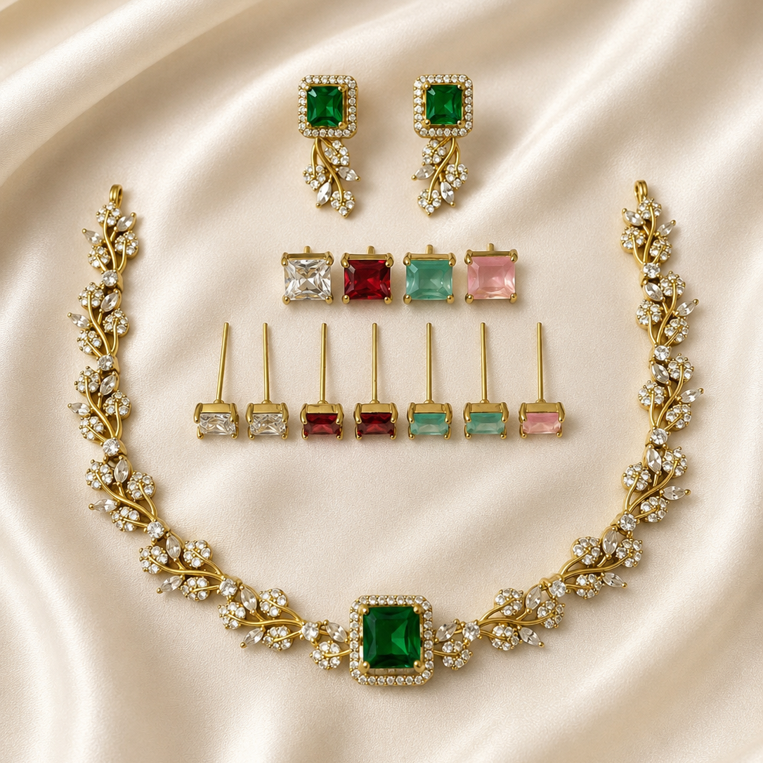 5-in-1 Stone Change Necklace Set