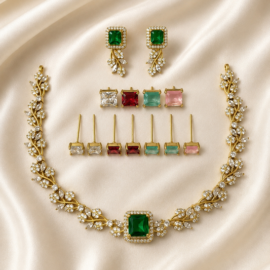 5-in-1 Stone Change Necklace Set