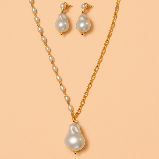 Pearl Poise Chain with earrings