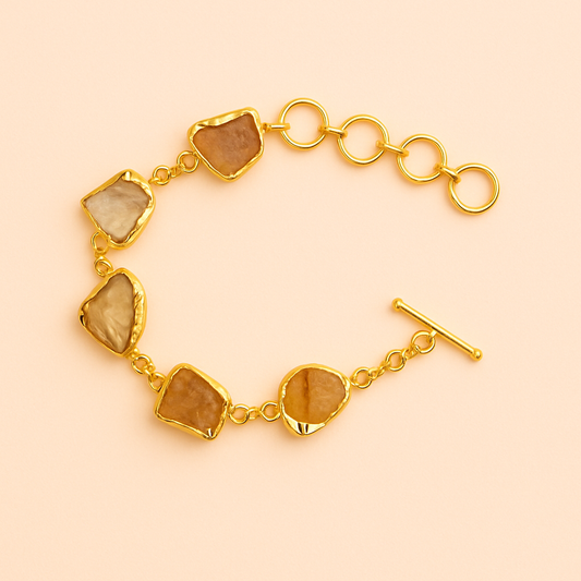 Five Rough Stone Bracelet