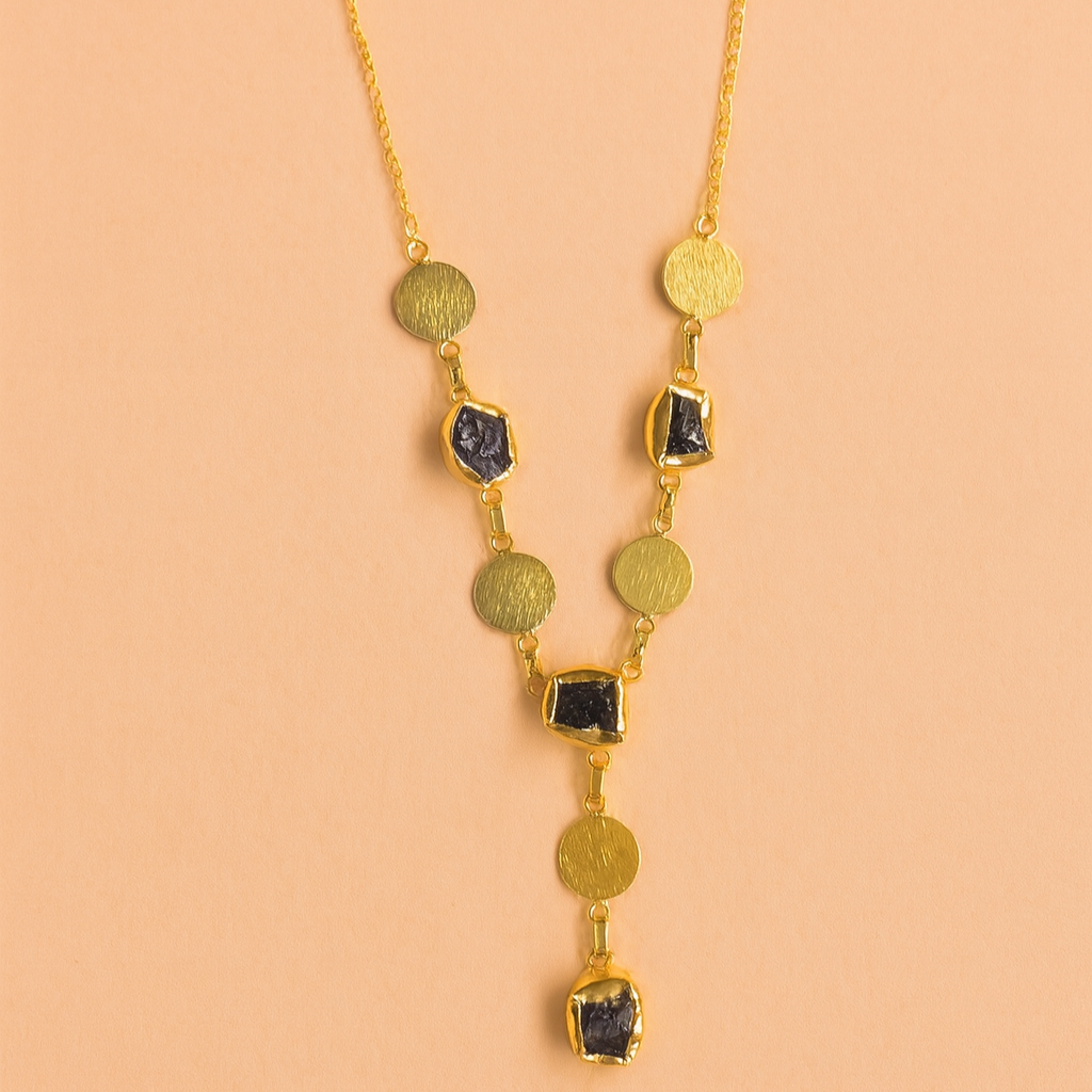 Ancient Coin Gemstone Necklace