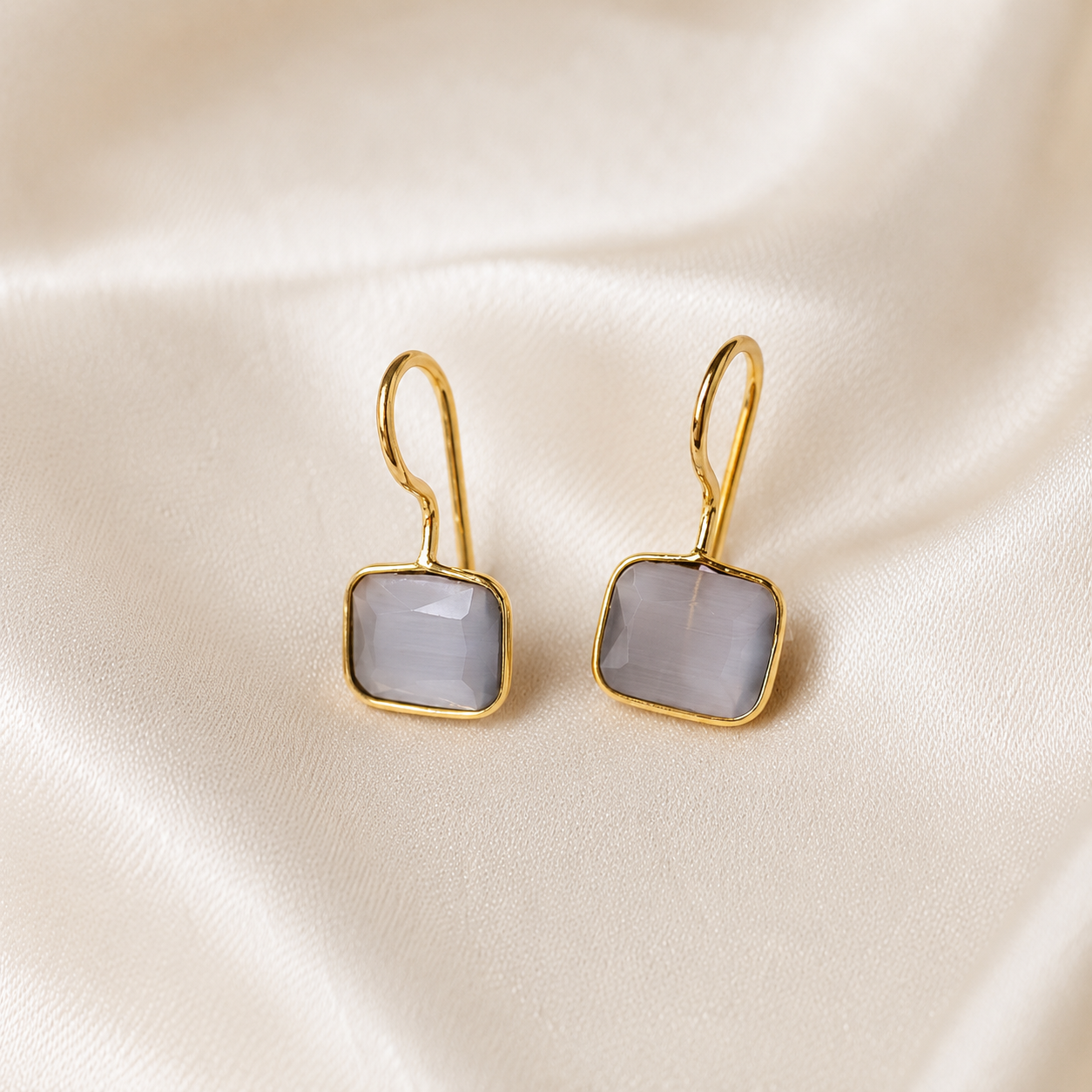 Elara Gemstone Drop Earrings