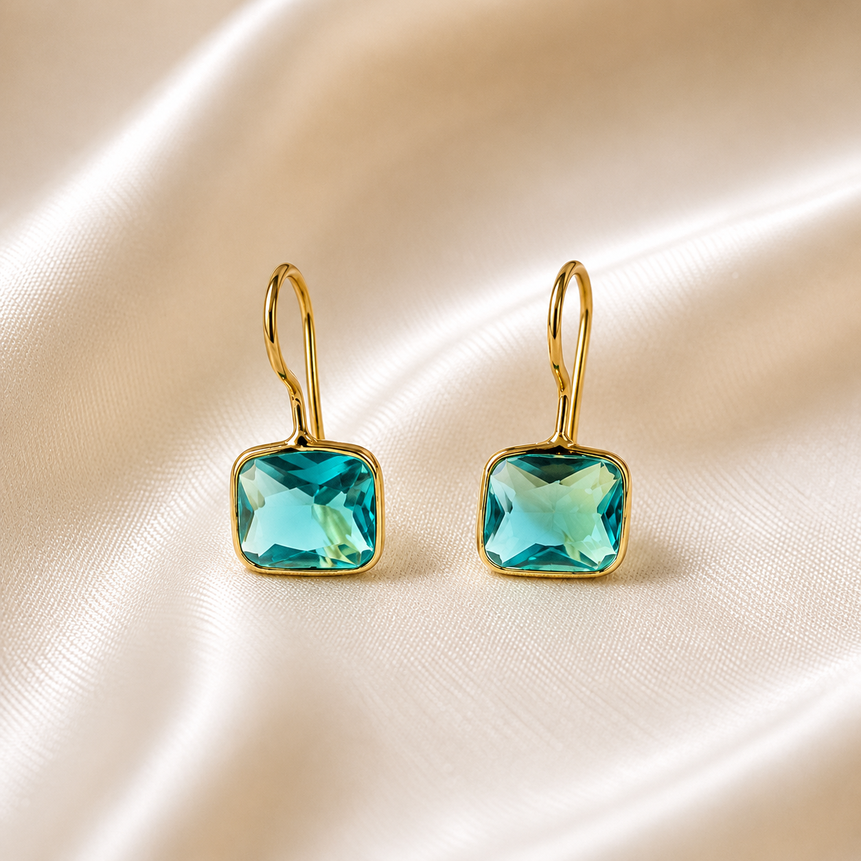 Elara Gemstone Drop Earrings