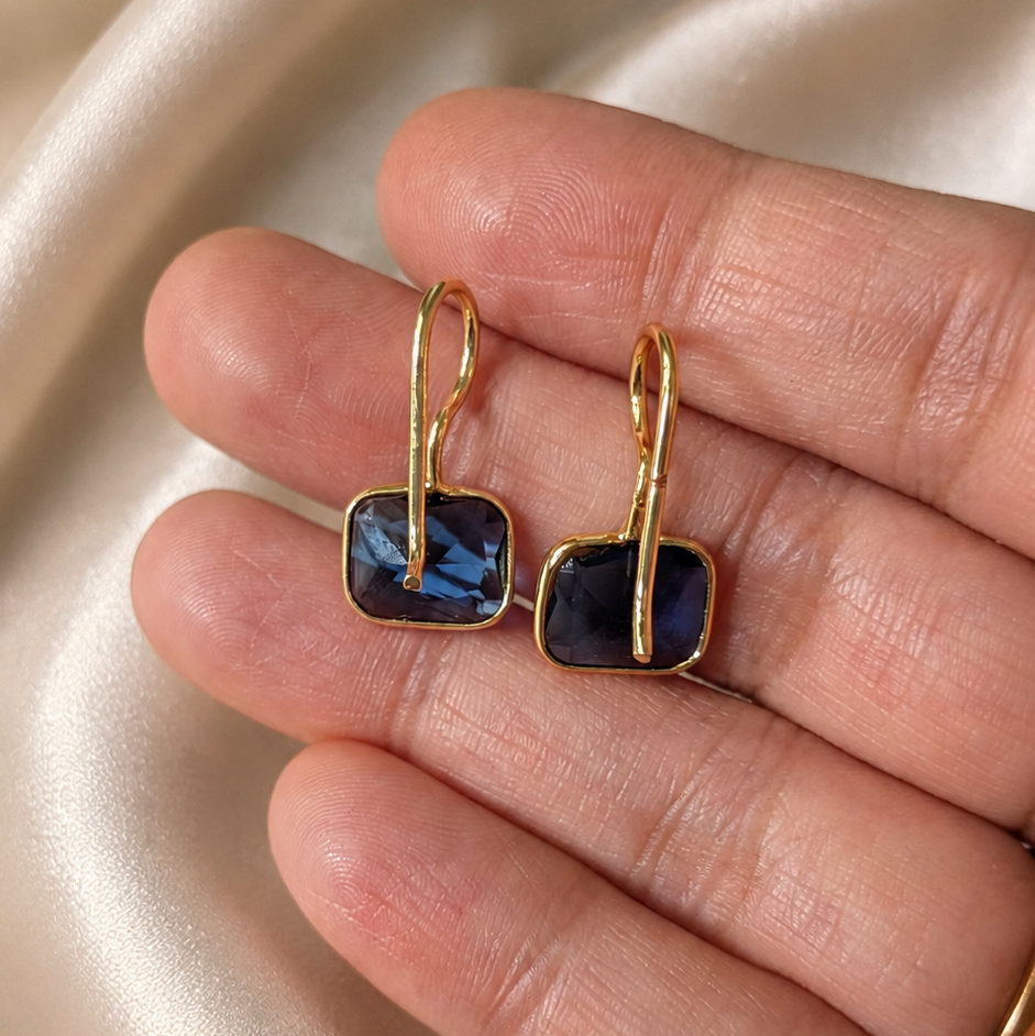 Elara Gemstone Drop Earrings