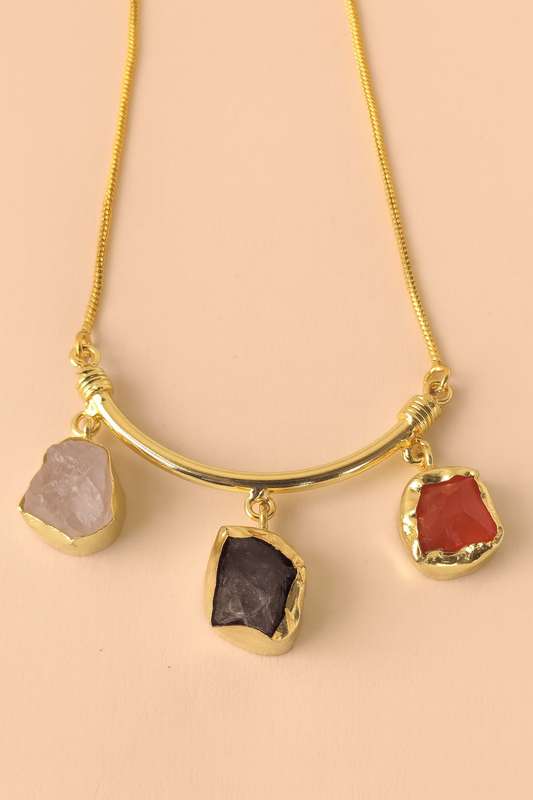 Rough stone necklace