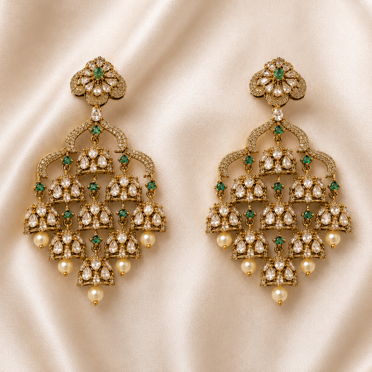 Rang Mahal Kundan Earrings
