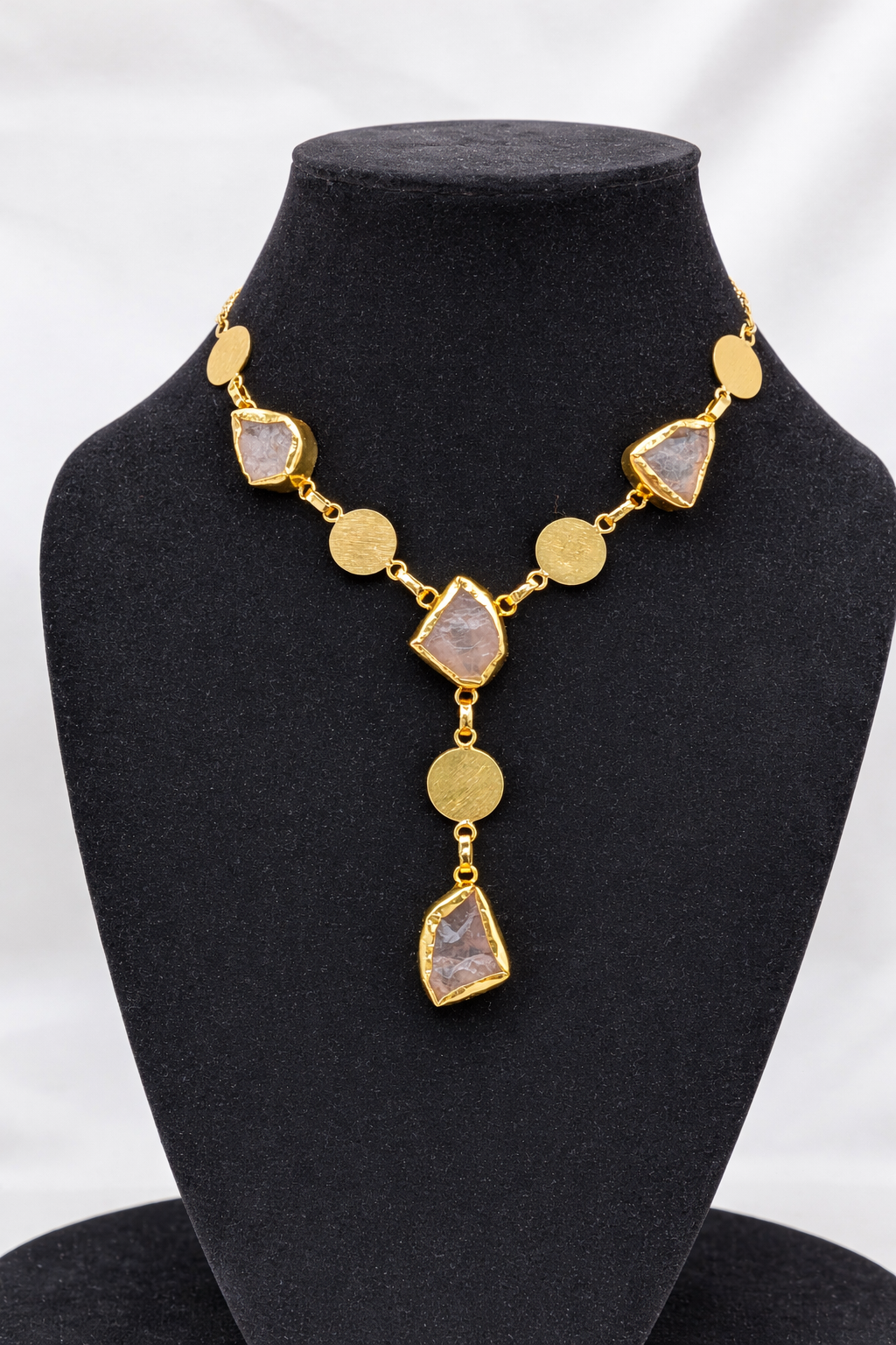 Ancient Coin Gemstone Necklace
