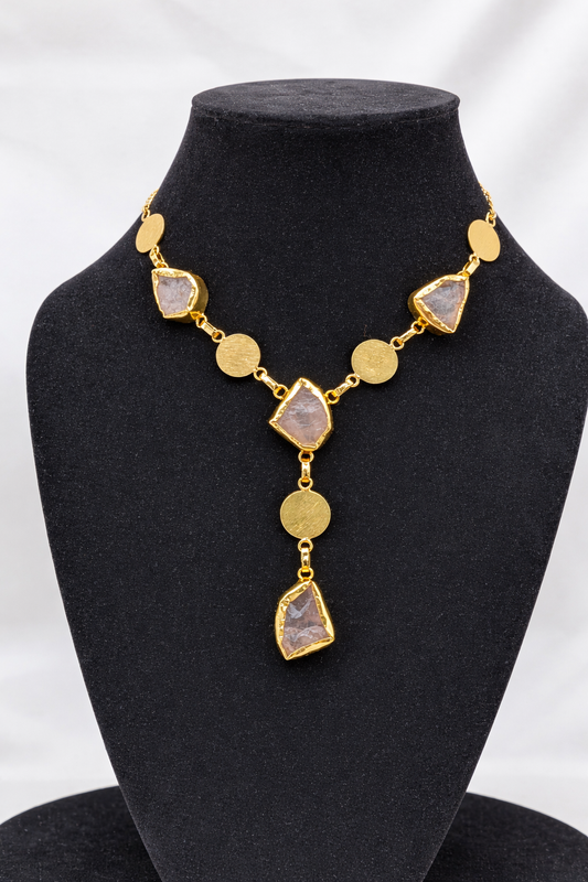 Ancient Coin Gemstone Necklace