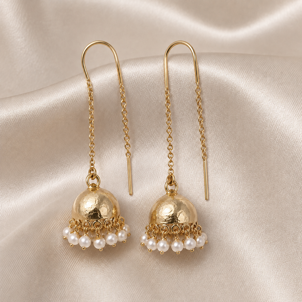 Needle thread Jhumka