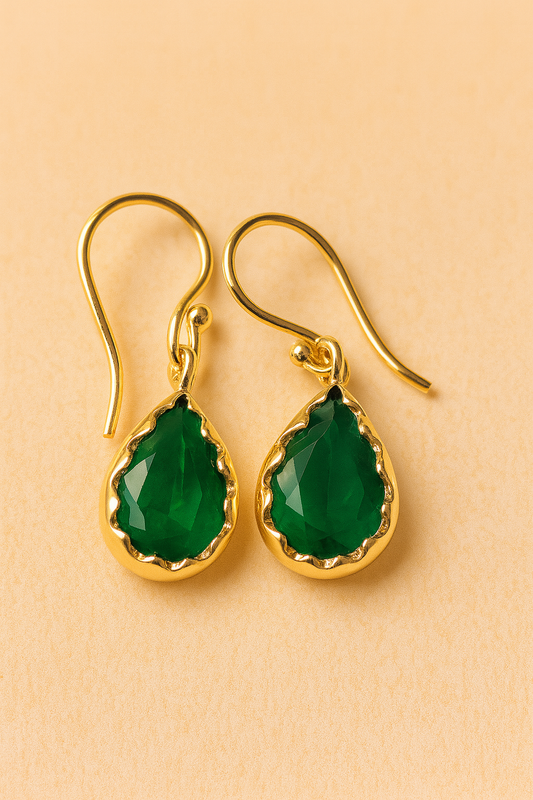 hanging cut stone earrings