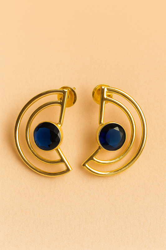 C-Shaped Wired Stud Earrings – Modern Minimalism