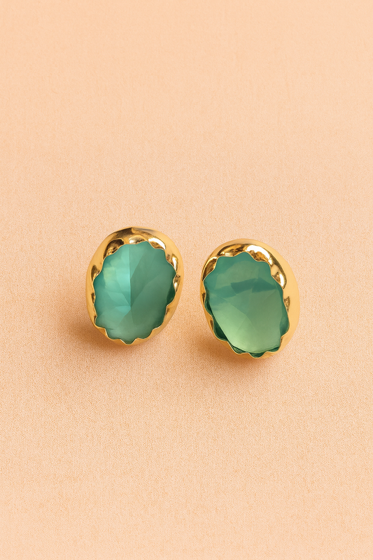 Oval Stone Stud