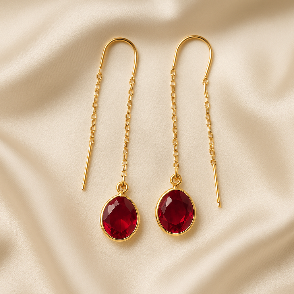 Needle thread Earring