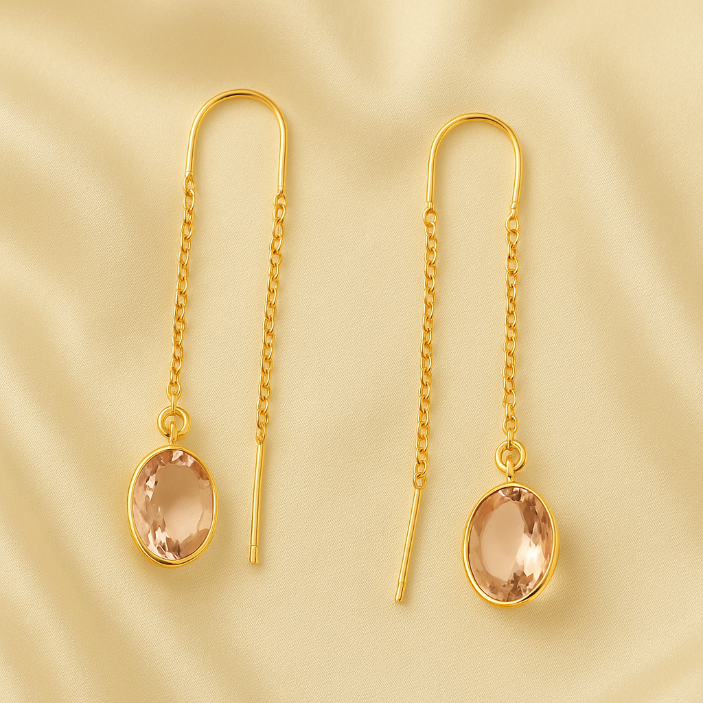 Needle thread Earring