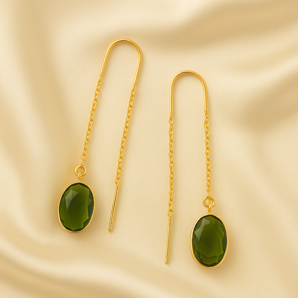 Needle thread Earring