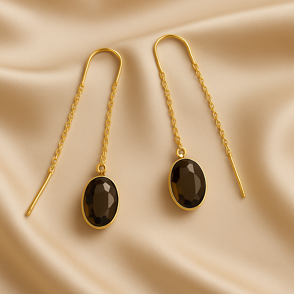 Needle thread Earring