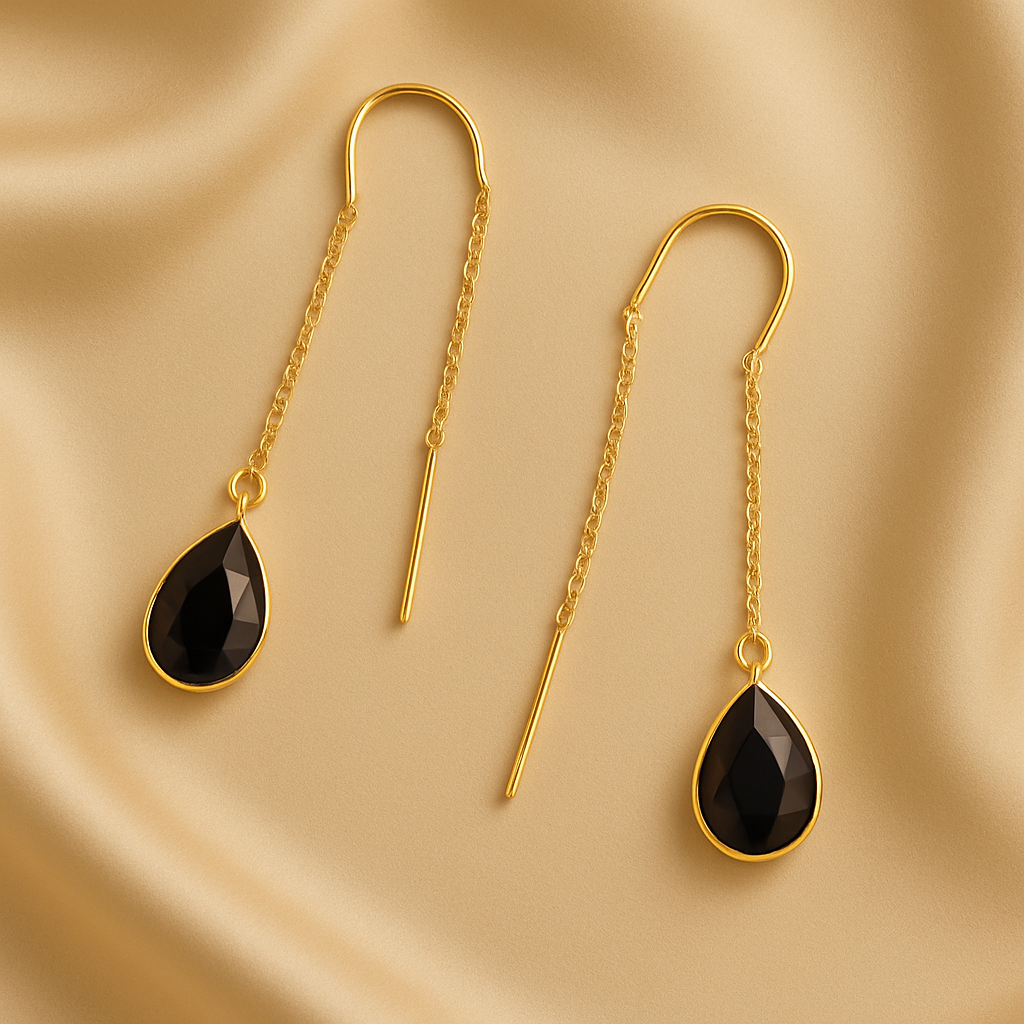 Needle thread Earring