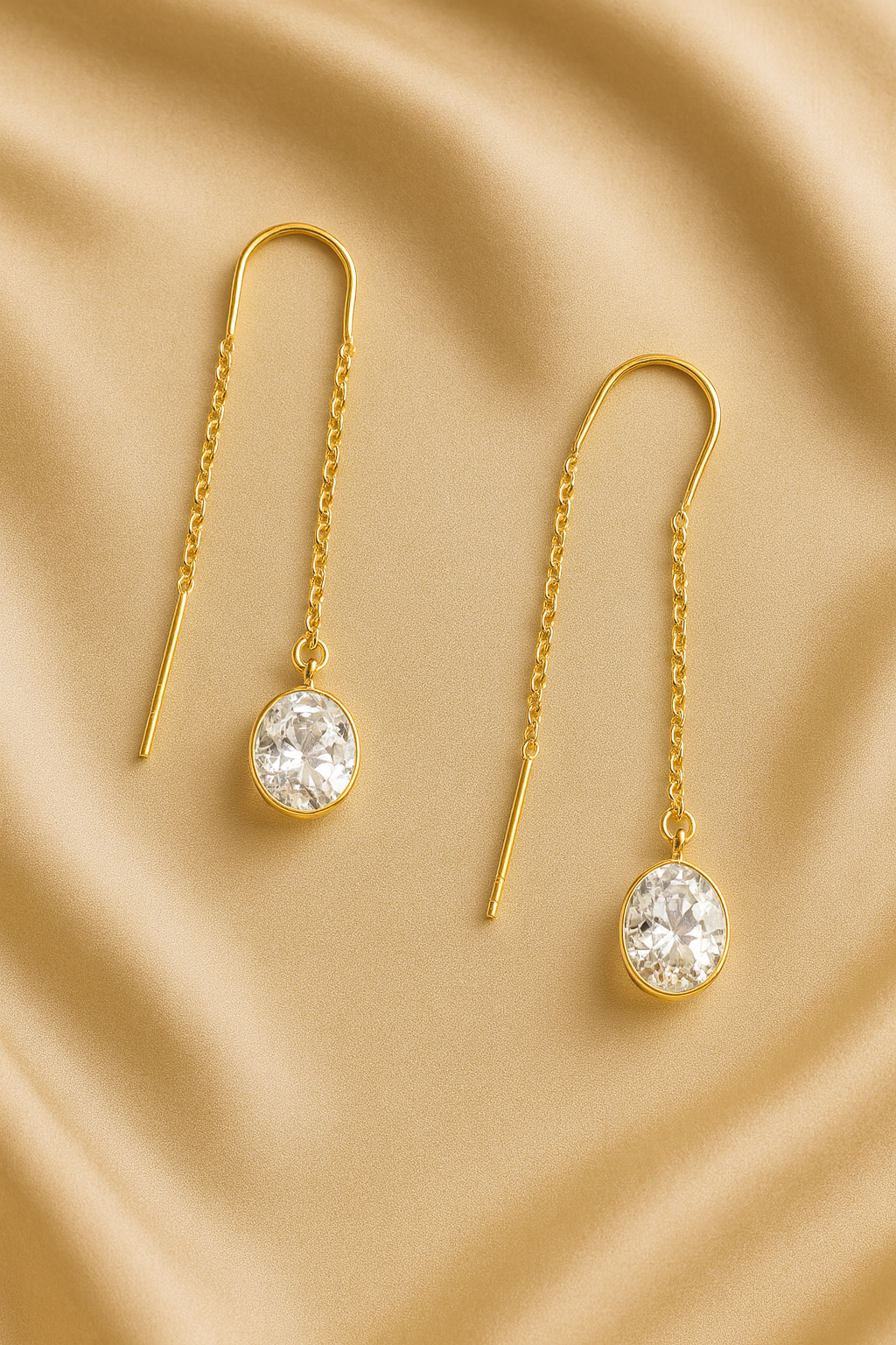 Needle thread Earring