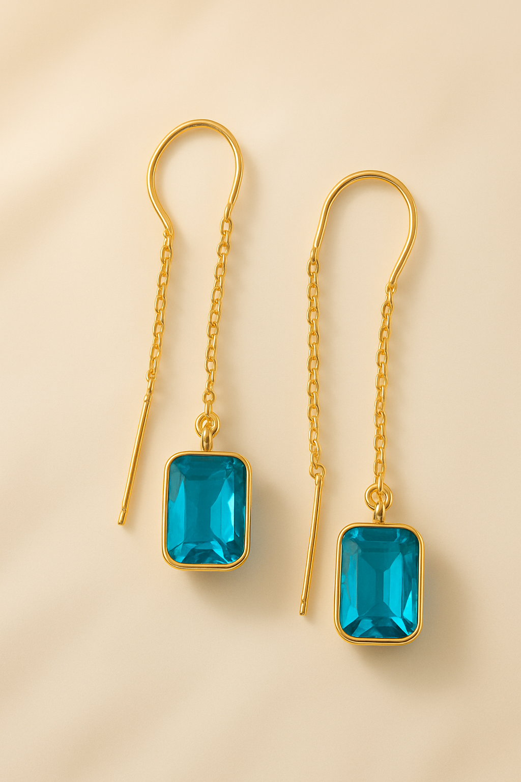 Needle thread Earring