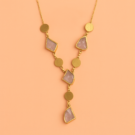 Ancient Coin Gemstone Necklace